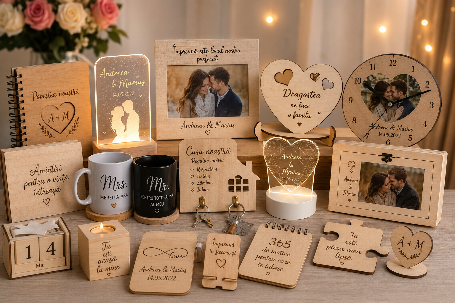 25 de idei de cadouri personalizate pentru cupluri care vor fi apreciate ani la rând