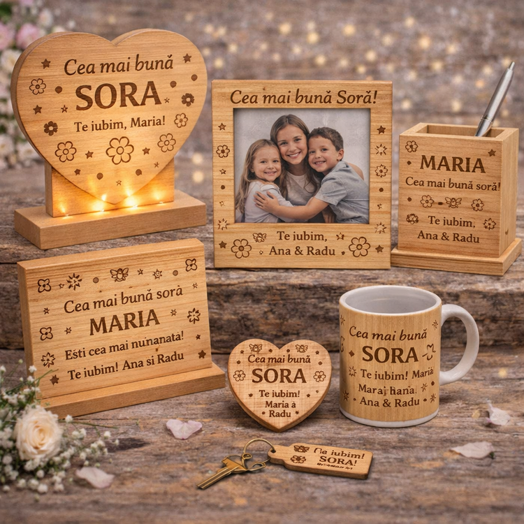 Cadouri personalizate pentru soră