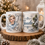 Cană personalizată de Crăciun cu nume – Zână de iarnă