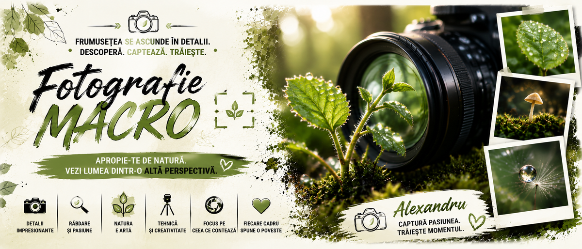 Cană Personalizată pentru Fotograf Macro cu Nume – 330 ml