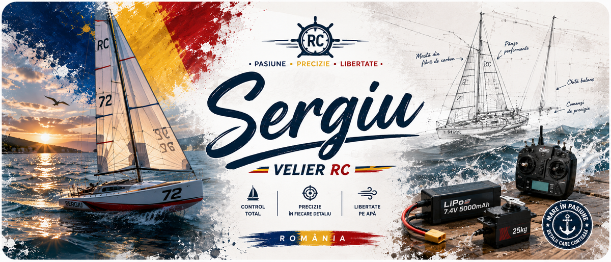 Cană personalizată Velier RC cu nume, 330 ml – Cadou modelism naval