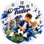 Ceas Personalizat fotbal pentru Copii cu Poză și Nume – Diametru 20 cm