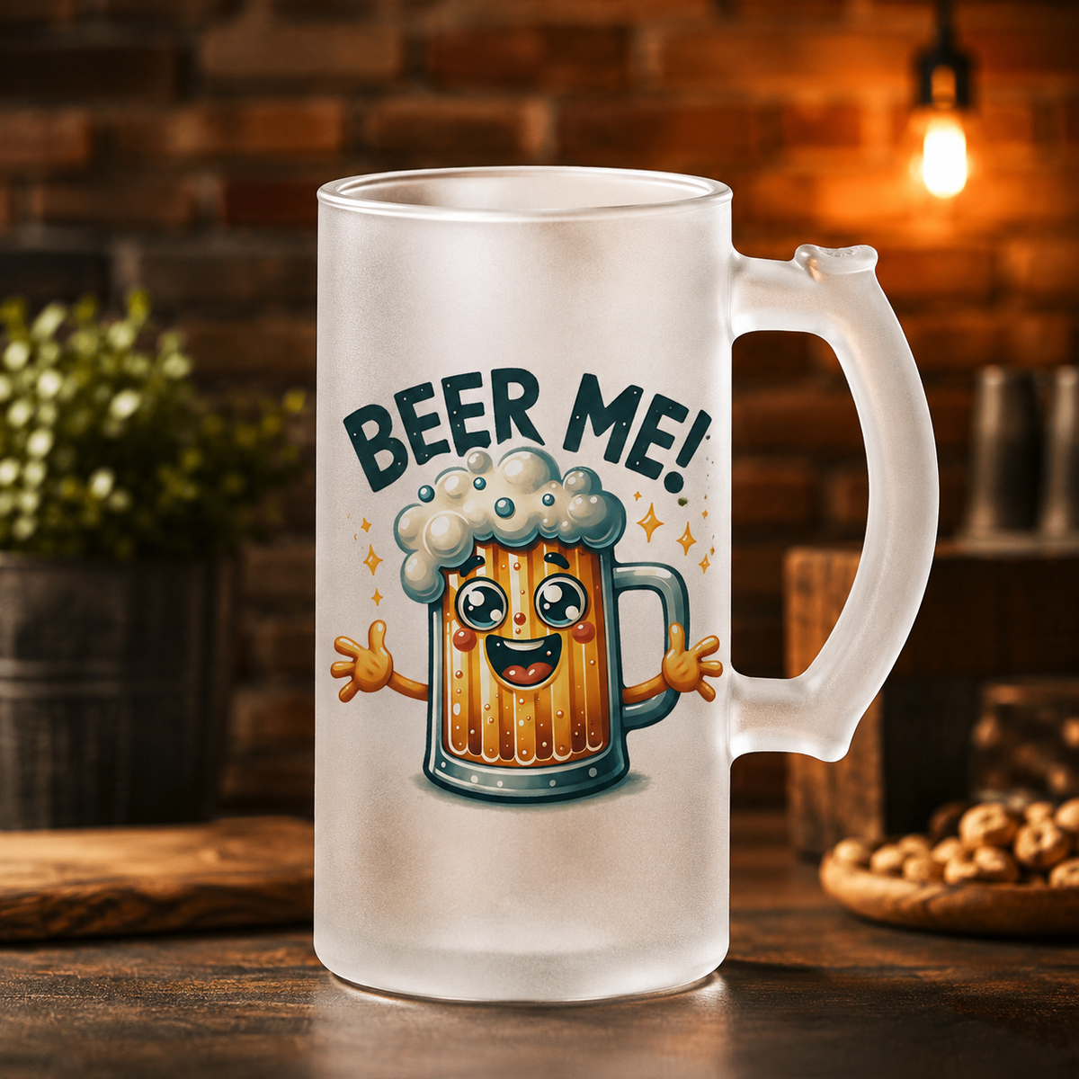 Halbă de bere 500 ml „Beer Me!” – cadou amuzant pentru iubitorii de bere