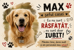 Magnet de frigider personalizat cu animalul de companie – poză, nume și mesaj amuzant