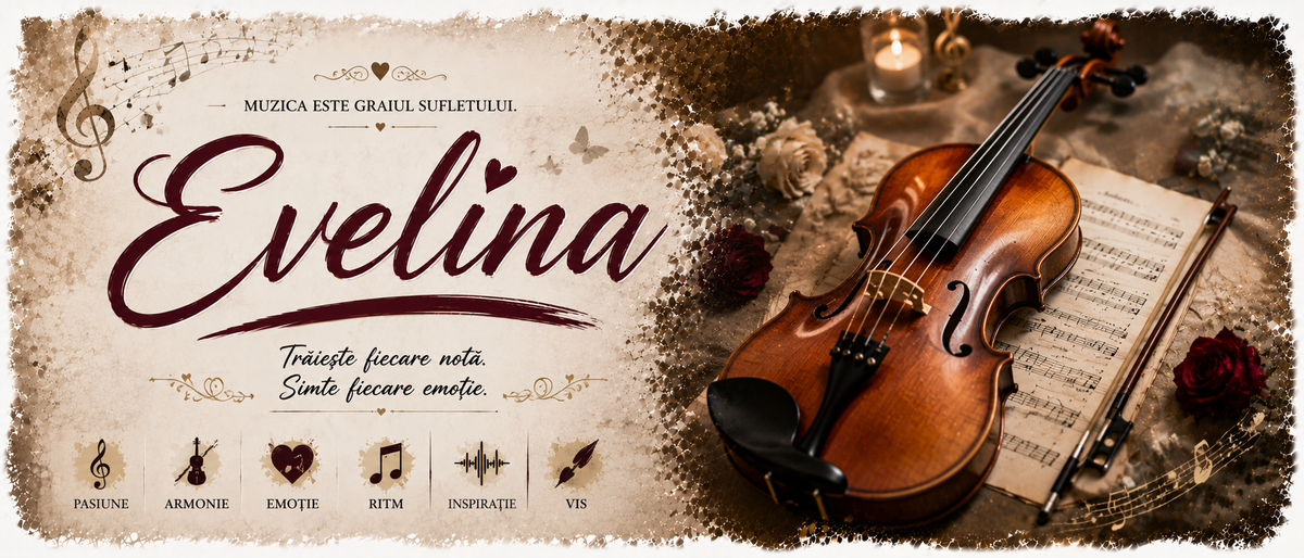 Cană personalizată cu vioară și nume – muzica este graiul sufletului