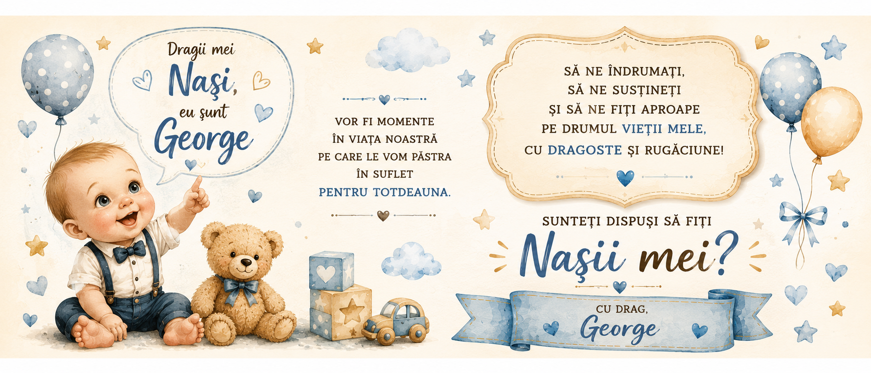Cană Personalizată pentru Cererea Nașilor din Partea Copilului – Un Cadou Plin de Emoție 💙