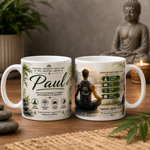 Cană Personalizată pentru Bărbat Pasionat de Yoga cu Nume – 330 ml