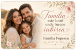 Magnet personalizat cu poza familiei 9,5 × 6,5 cm
