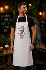 Șorț personalizat pentru grătar – „E timpul pentru grătar” cu nume personalizabil
