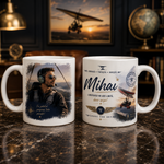 Cană personalizată Pilot Motodeltă cu fotografia și numele Mihai