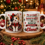 Cană personalizată de Crăciun cu nume – Cadou de sărbători 🎄🎁