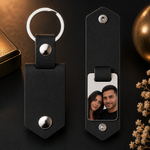 Breloc Personalizat cu Inserție Foto și Piele Ecologică – Aspect Premium