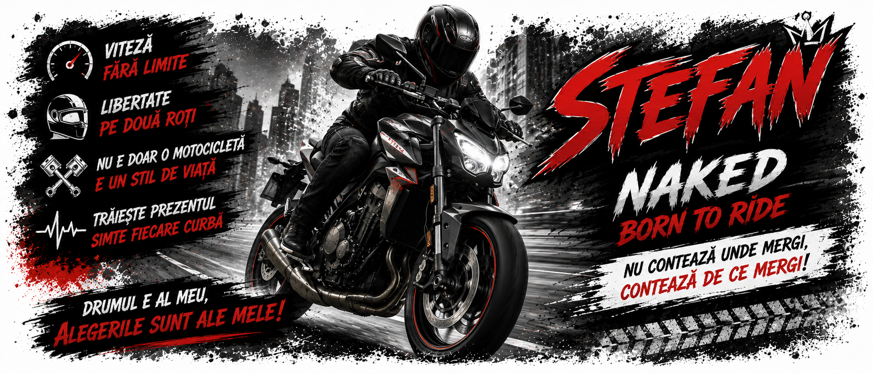 Cană personalizată Naked Bike – Motociclist | Cu nume personalizabil | Cadou pentru pasionații de motociclete Naked | 330 ml