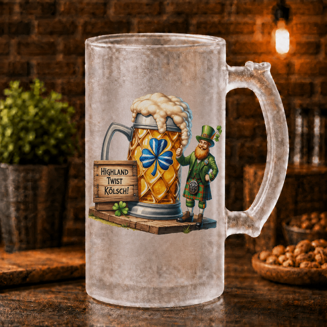 Halbă de bere din sticlă mată „Highland Twist Kölsch” – 500 ml