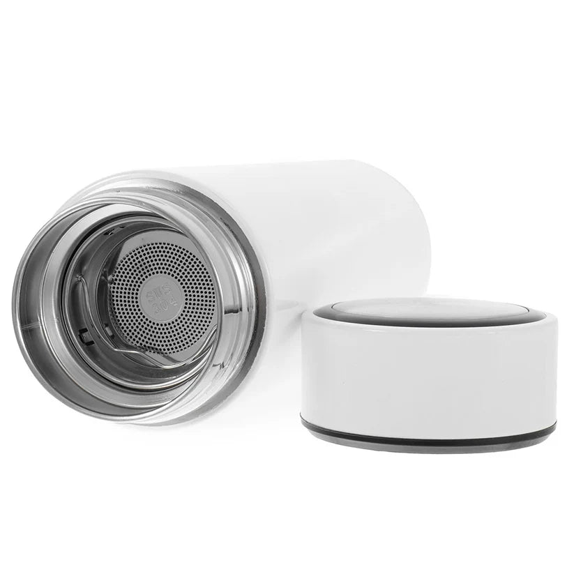 Termos Personalizat 500 ml cu Infuzor de Ceai și Nume – Căprioară de Crăciun