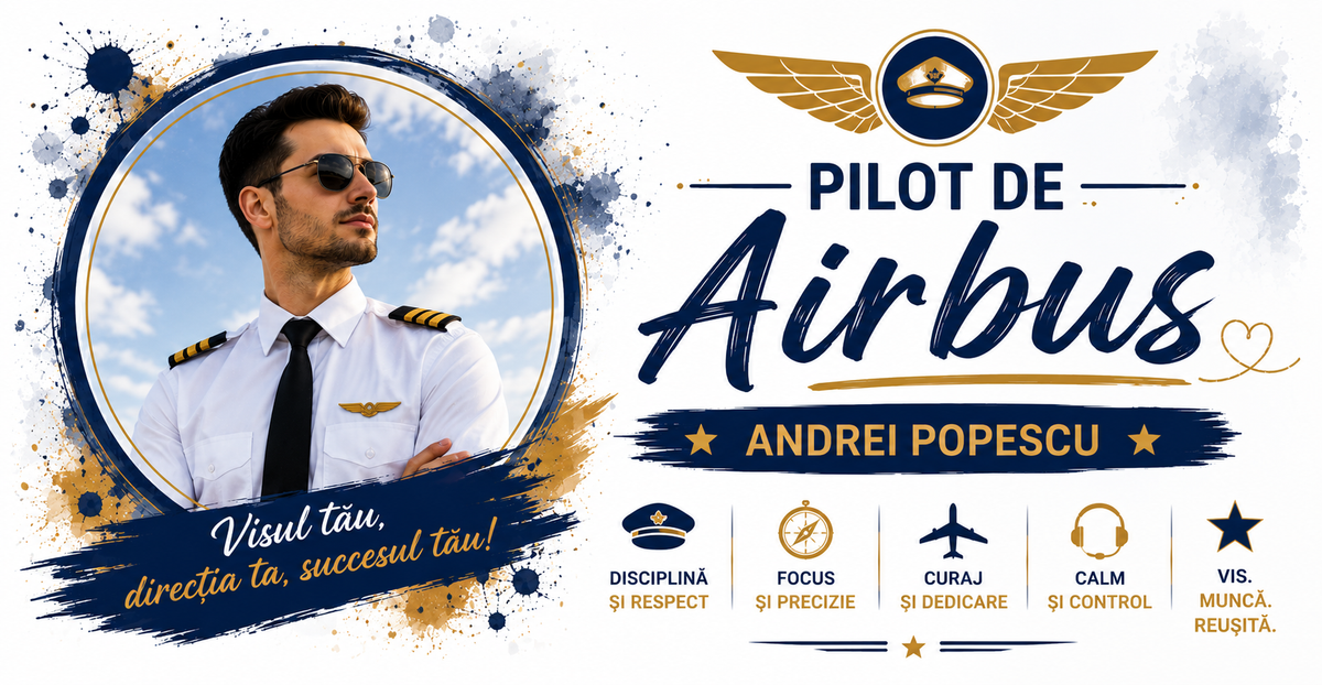 Cană personalizată Pilot de Airbus cu fotografie și nume, 330 ml