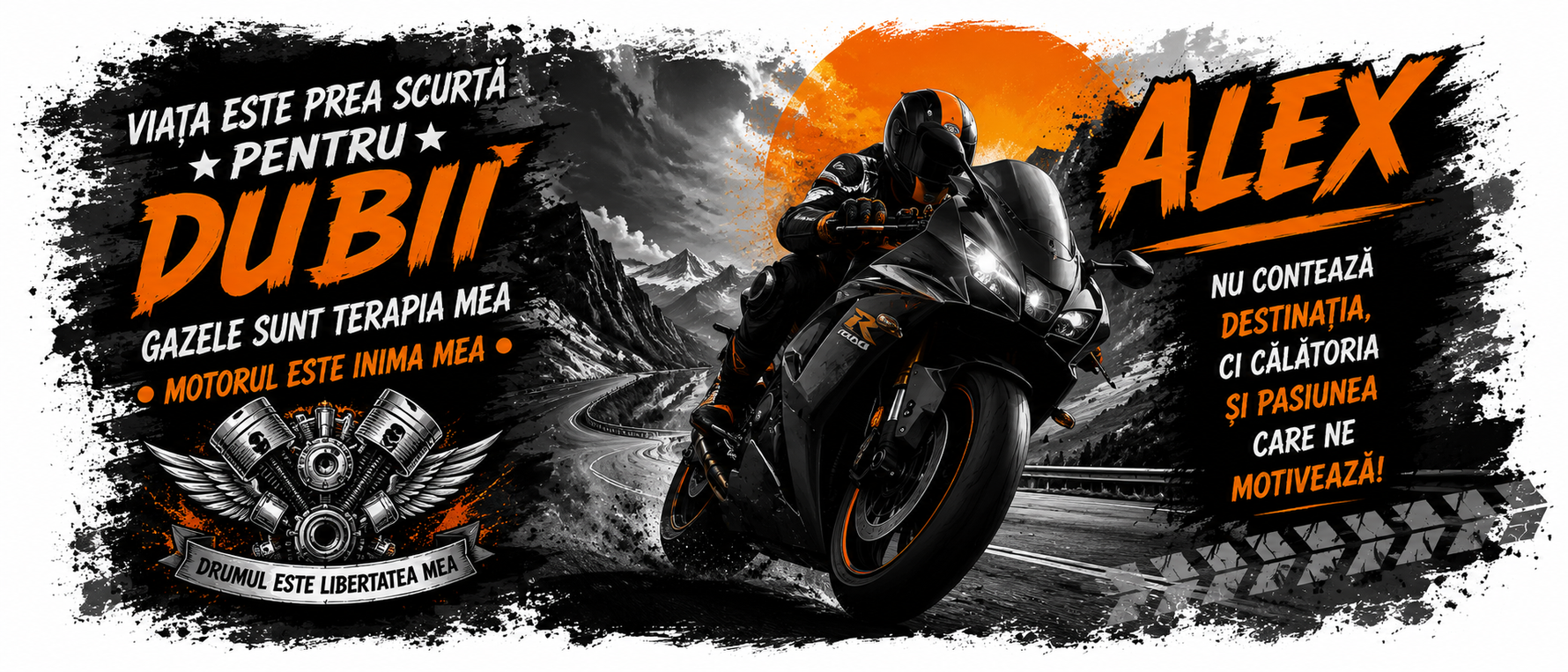 Cană personalizată Superbike (Sport Bike) – Motociclist | Cu nume personalizabil | Cadou pentru pasionații de motociclete Sport | 330 ml