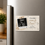 Magnet personalizat cu ecografie – „În curând vom fi trei!”