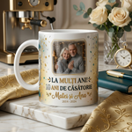 Cană Personalizată Aniversare 10 Ani de Căsătorie – Nunta de Tinichea / Aluminiu 330 ml