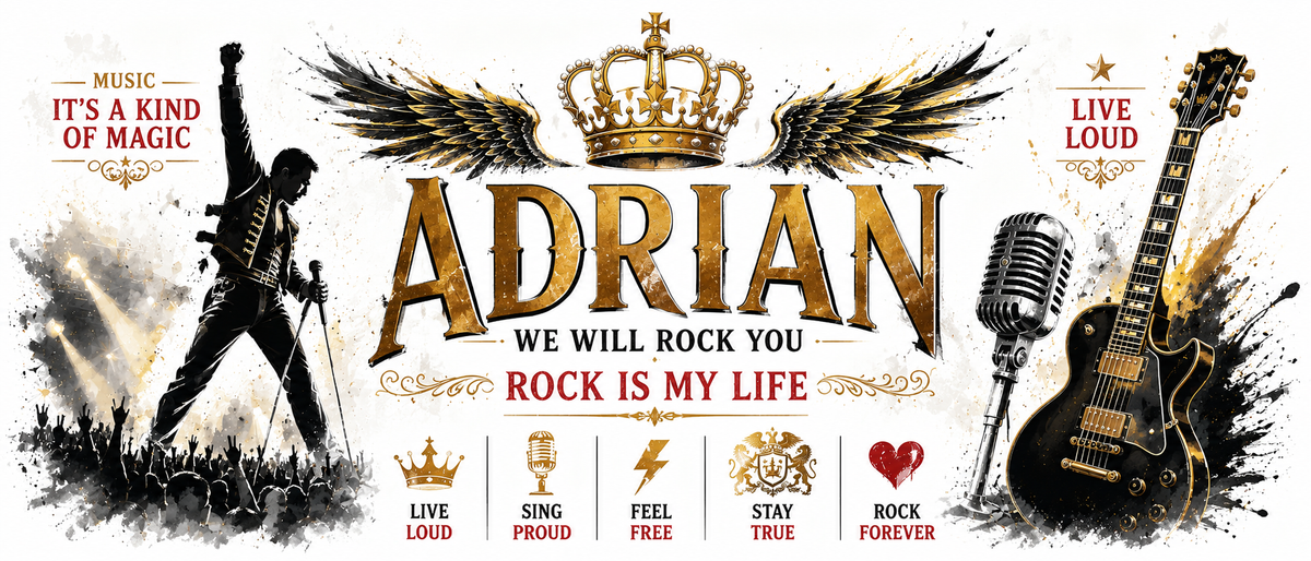 Cană personalizată rock cu nume – cadoul perfect pentru iubitorii de muzică