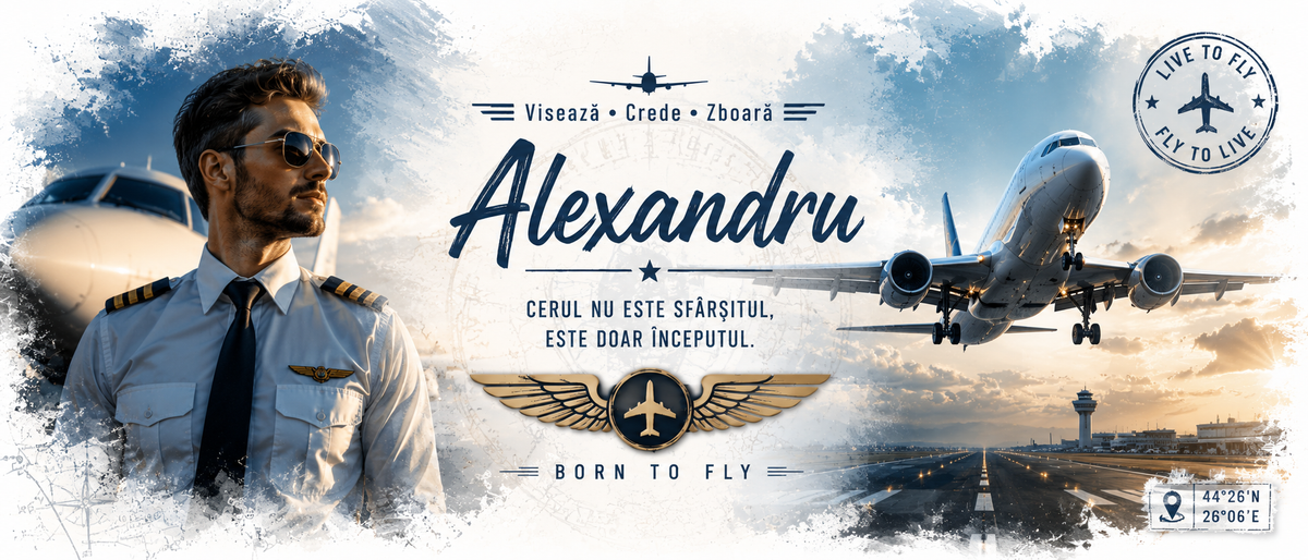 Cană Personalizată Pilot de Avion cu Nume și Poză – Cadou Aviație, 330 ml