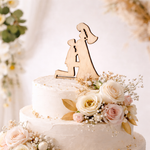 Topper Tort Nuntă – Siluetă Romantică (15 cm)