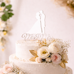 Topper Tort Nuntă „Mr & Mrs” – Eleganță și Rafinamant