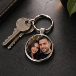 Breloc Rotund Personalizat cu Poză – Oțel Inoxidabil, 3 cm