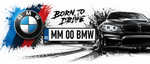 Cană personalizată BMW cu număr de înmatriculare