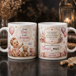 Cană Personalizată pentru Cererea Nașilor de Botez – Fetiță 💖