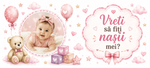 Cană Personalizată cu Poză – „Vreți să fiți Nașii Mei?” pentru Fetiță 💖