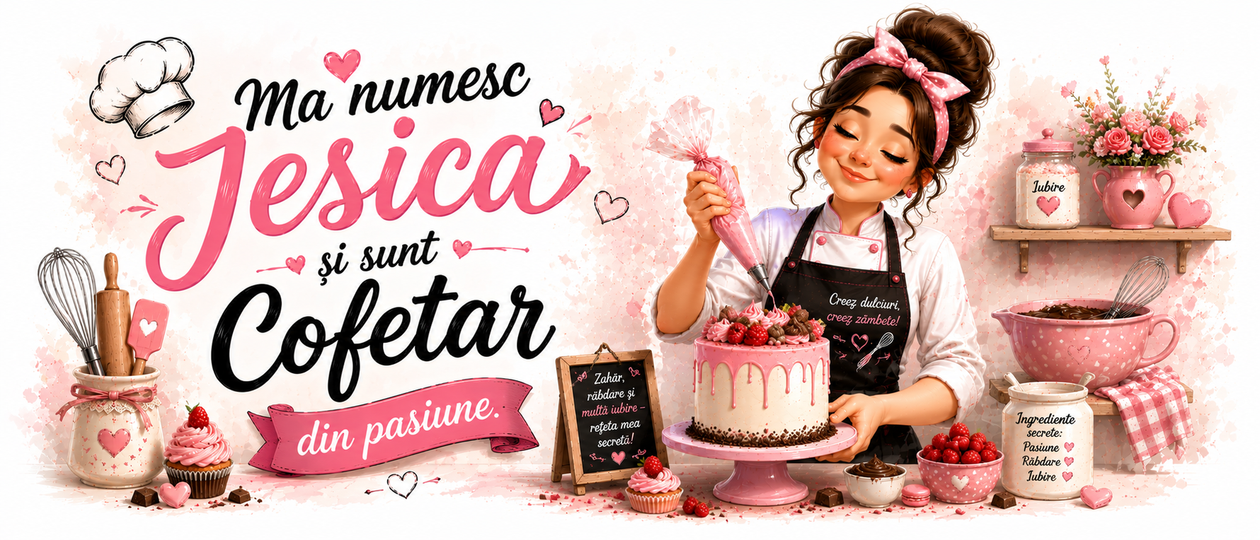 Cană personalizată „Mă numesc… și sunt Cofetar din pasiune” – Cadou personalizat pentru cofetar