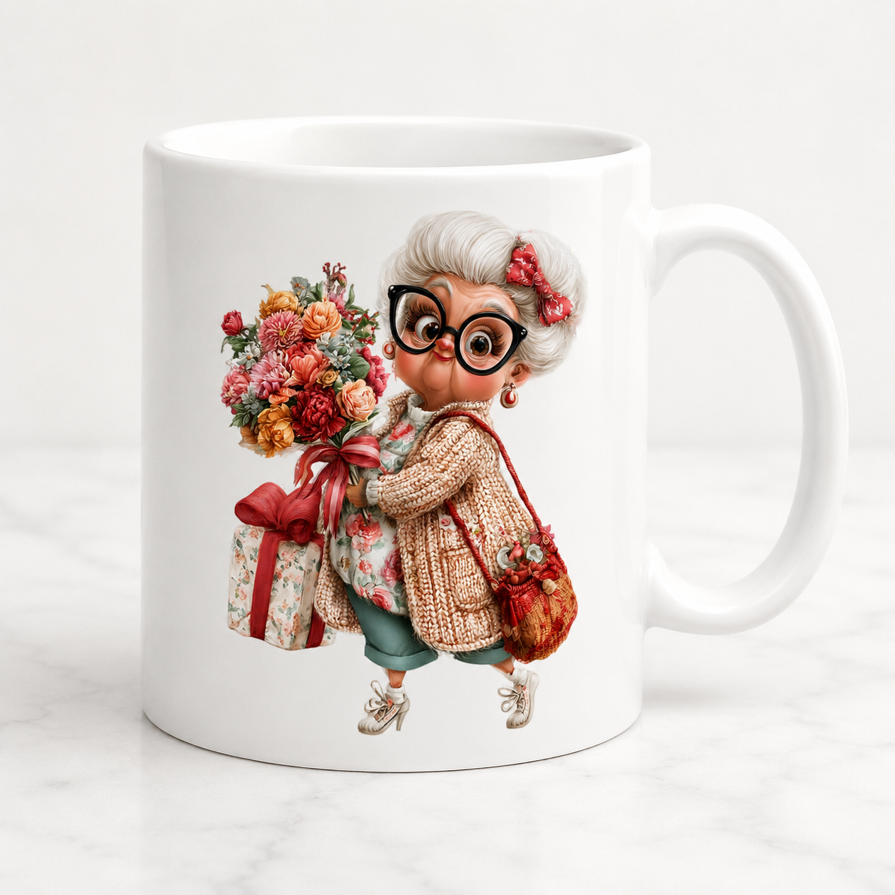 Cană personalizată 330 ml – Cadou de 8 Martie pentru Bunica | Personalizare cu nume