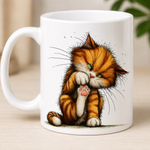 Cană personalizată cu nume – Pisicuță adorabilă | Cadou amuzant pentru iubitorii de pisici – 330 ml