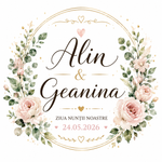 Cană personalizată pentru nuntă cu nume și data căsătoriei – 330 ml