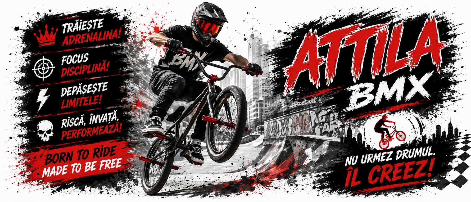 Cană personalizată BMX – Cu nume personalizabil | Cadou pentru pasionații de BMX Freestyle &amp; Street | 330 ml