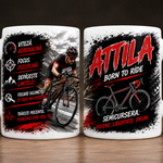 Cană personalizată Semicursieră – Ciclism Șosea | Cu nume personalizabil | Cadou pentru pasionații de biciclete de șosea | 330 ml