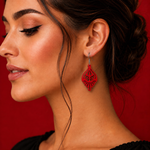 Cercei Handmade Roșii 4 cm – Eleganță și Stil în Fiecare Detaliu