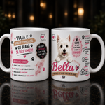 Cană personalizată cu nume – West Highland White Terrier (Westie) | Cadou pentru iubitorii de câini