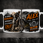 Cană personalizată Enduro cu nume – Cadou pentru motocicliști pasionați de Enduro &amp; Off-Road | 330 ml