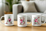 Cană personalizată cu monogramă sau inițială – 330 ml | Cadou elegant și unic