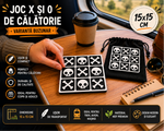 Joc X și 0 Halloween din MDF – Varianta Compactă 15x15 cm pentru Călătorii