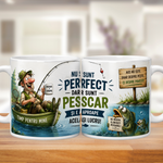 Cană personalizată „Pescuitul – cea mai bună terapie” – 330 ml