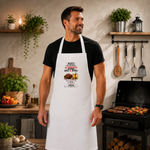 Șorț Personalizat „Aici se gătește cu dragoste, dar și cu mici & bere!” – Cadoul Perfect pentru Pasionații de Grătar