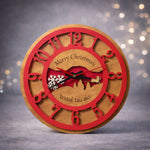 Ceas de perete personalizat Crăciun – decor unic și cadou festiv