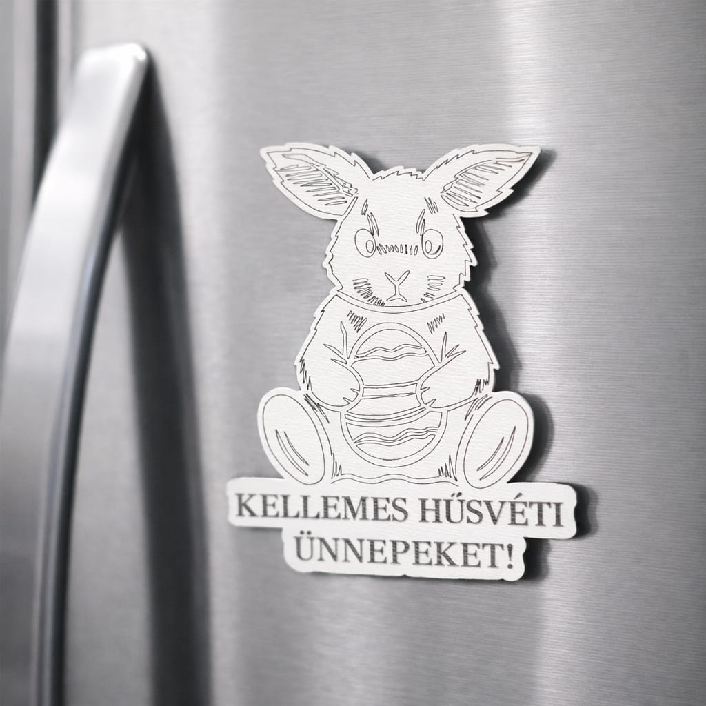 Magnet frigider de Paste cu iepuras personalizabil