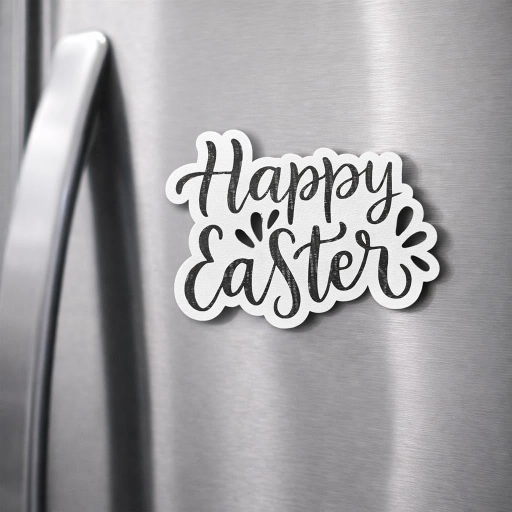 Magnet de frigider Happy Easter personalizabil