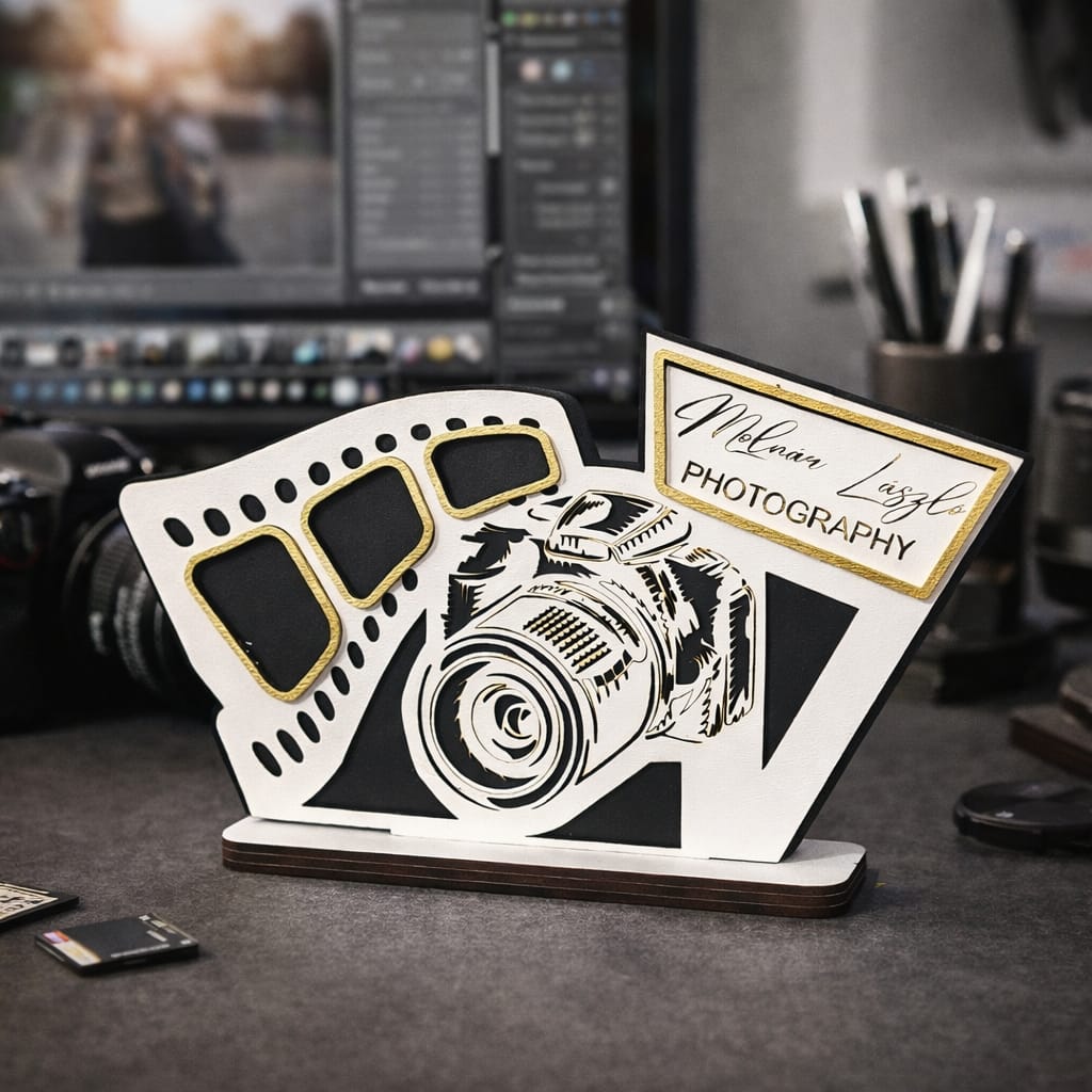 Trofeu personalizat fotograf – cadou premium pentru pasionații de fotografie