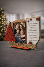 Rama foto personalizată Crăciun – cadou special cu mesaj și fotografie