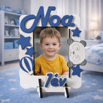 Ramă foto personalizată pentru copii cu nume model Noa